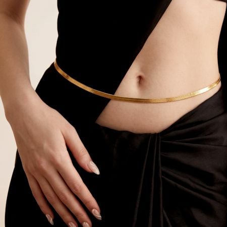 Handcrafted 18K Gold Plated Snake Waist Chain